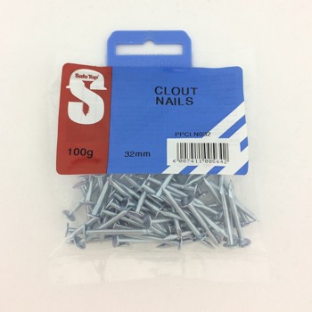 Pre Pack Clout Nails 32mm Quantity:100g