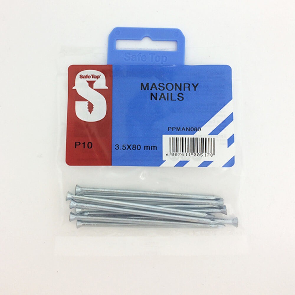 Pre Pack Masonry Nails Zp 3.5mm X 80mm Quantity:10