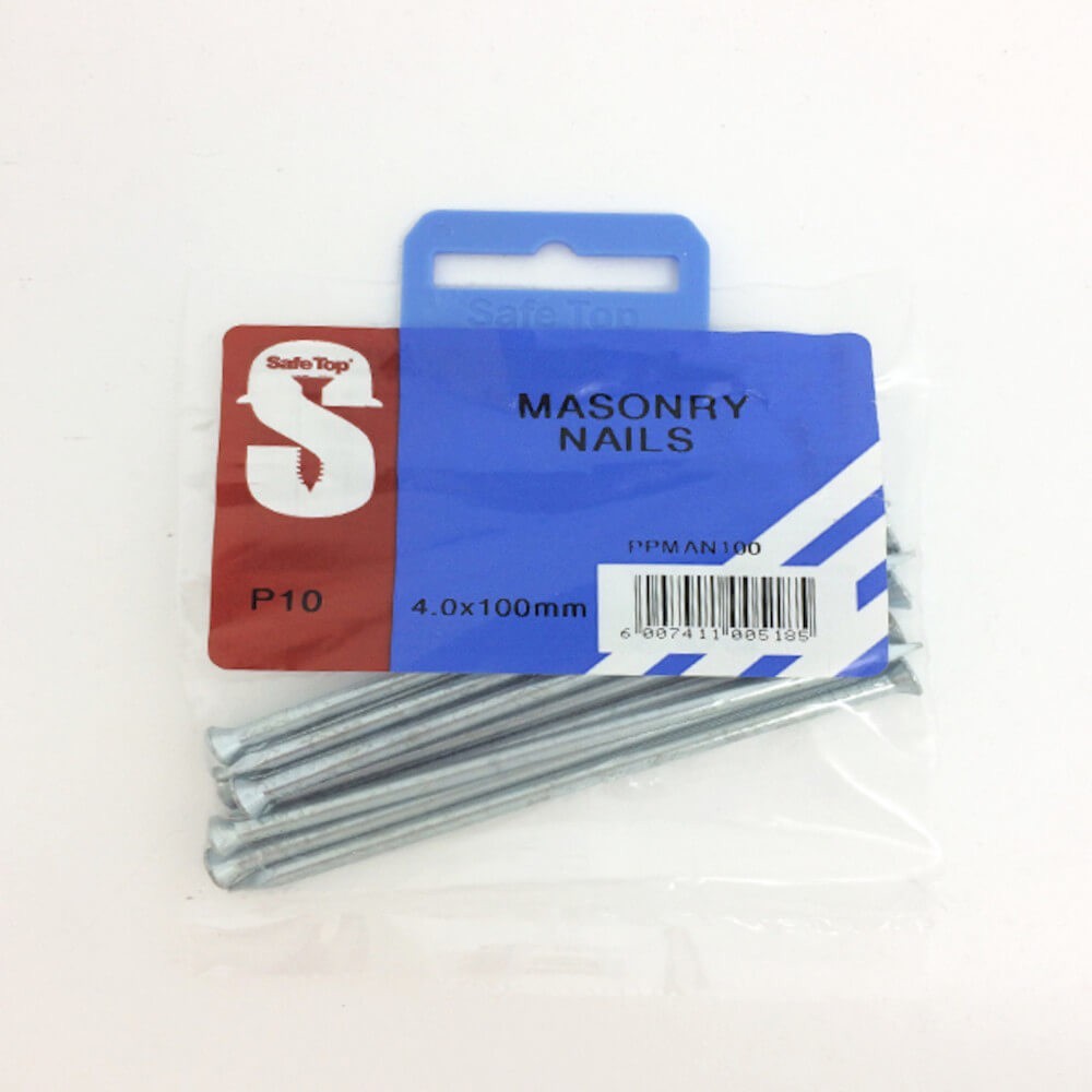Pre Pack Masonry Nails Zp 4.0mm X 100mm Quantity:10