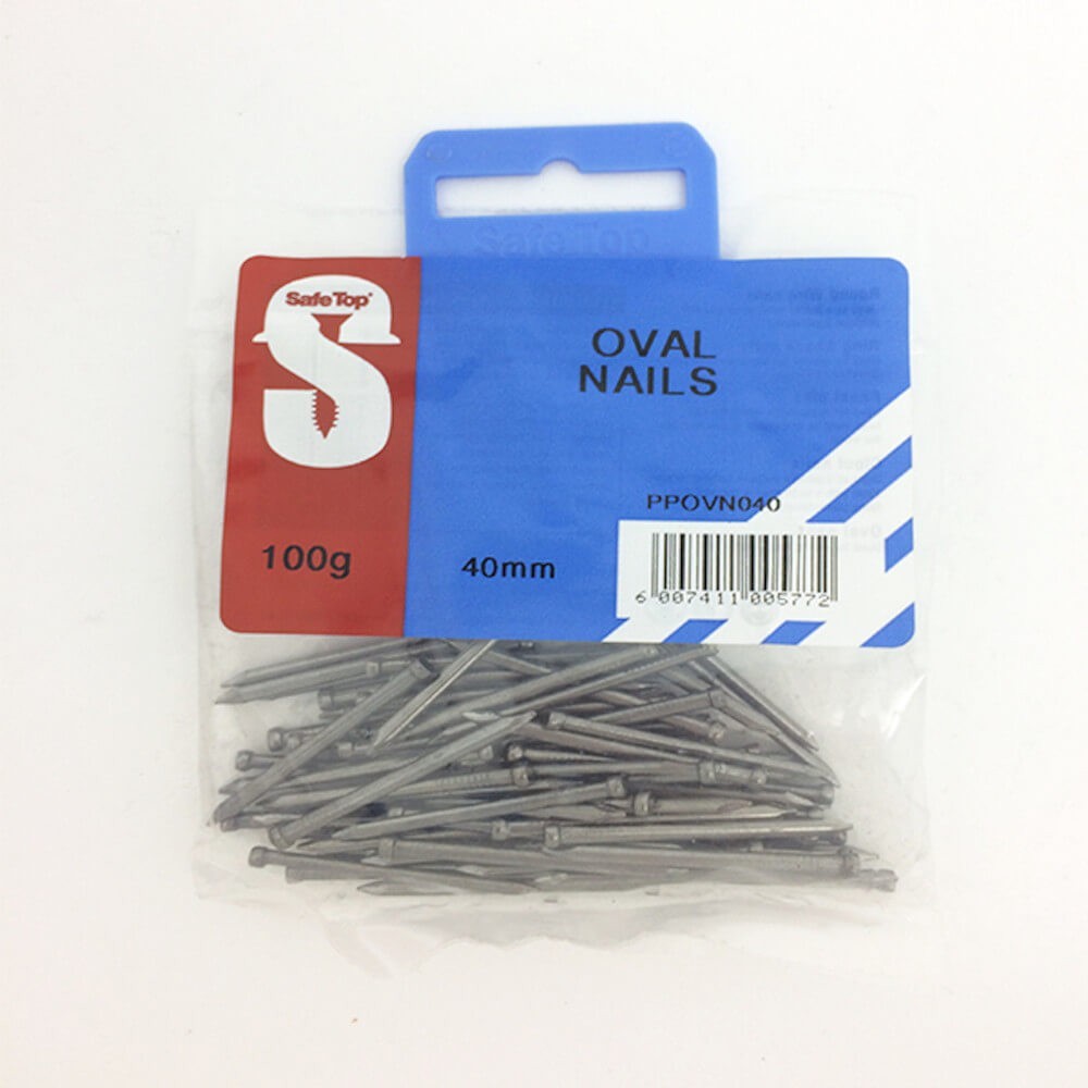 Pre Pack Oval Nails 40mm Quantity:100g