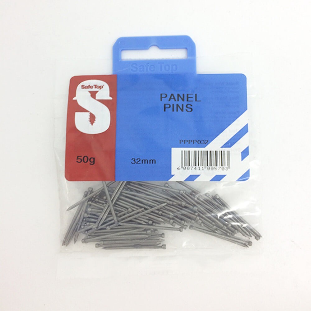 Pre Pack Panel Pins 32mm Quantity50g, SAFETOP Cashbuild