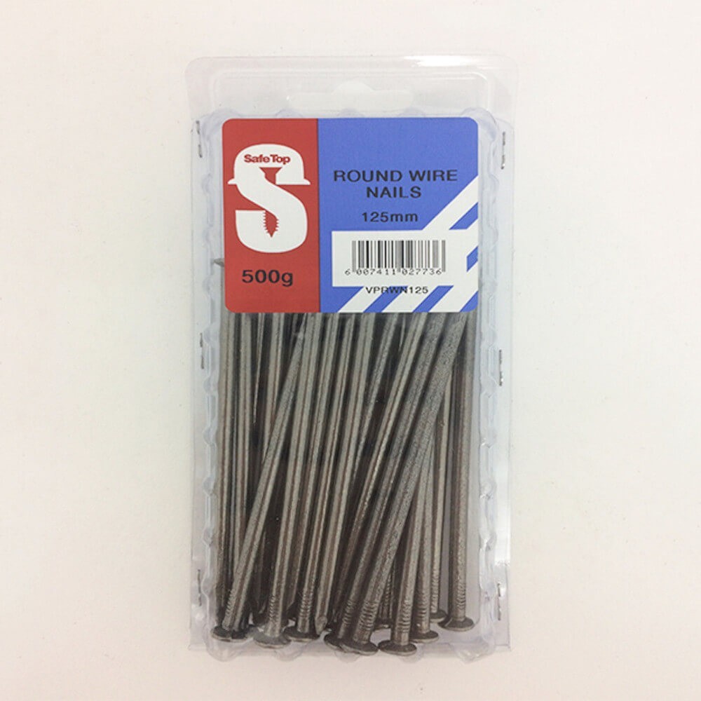 Value Pack Round Wire Nails 125mm Quantity:500g