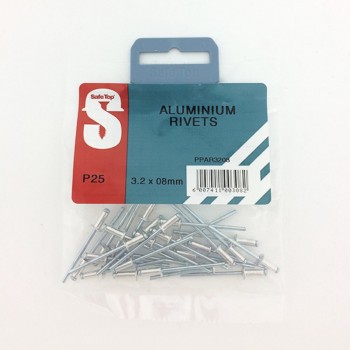 Pre Pack Aluminium Rivets 3.2mm X 8mm Quantity:25