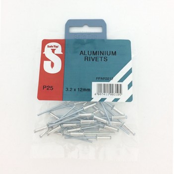 Pre Pack Aluminium Rivets 3.2mm X 12mm Quantity:25