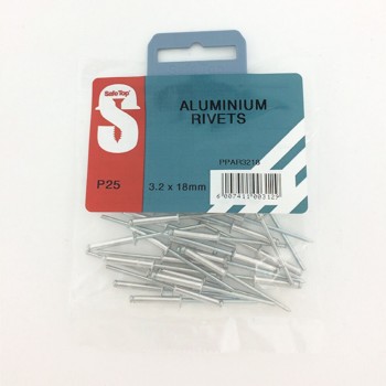 Pre Pack Aluminium Rivets 3.2mm X 18mm Quantity:25
