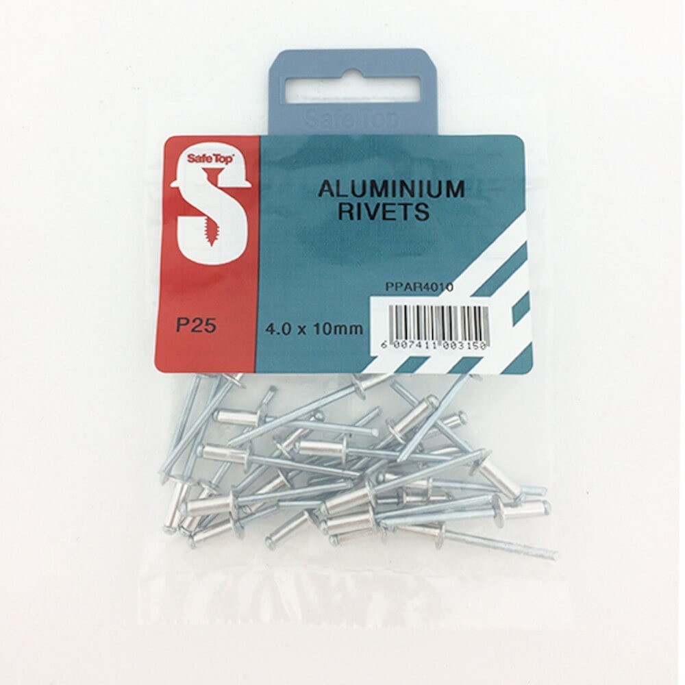 Pre Pack Aluminium Rivets 4.0mm X 10mm Quantity:25