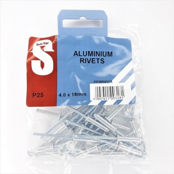 Pre Pack Aluminium Rivets 4.0mm X 18mm Quantity:25