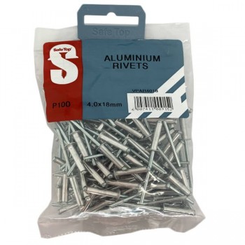 Value Pack Aluminium Rivets 4.0mm X 18mm Quantity:100