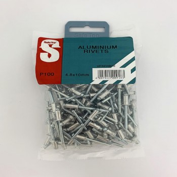 Value Pack Aluminium Rivets 4.8mm X 10mm Quantity:100