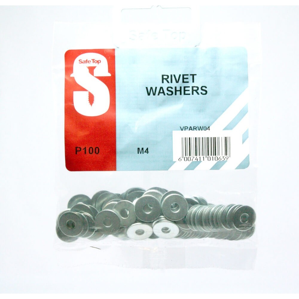 Value Pack Rivet Washers M4 Quantity:100