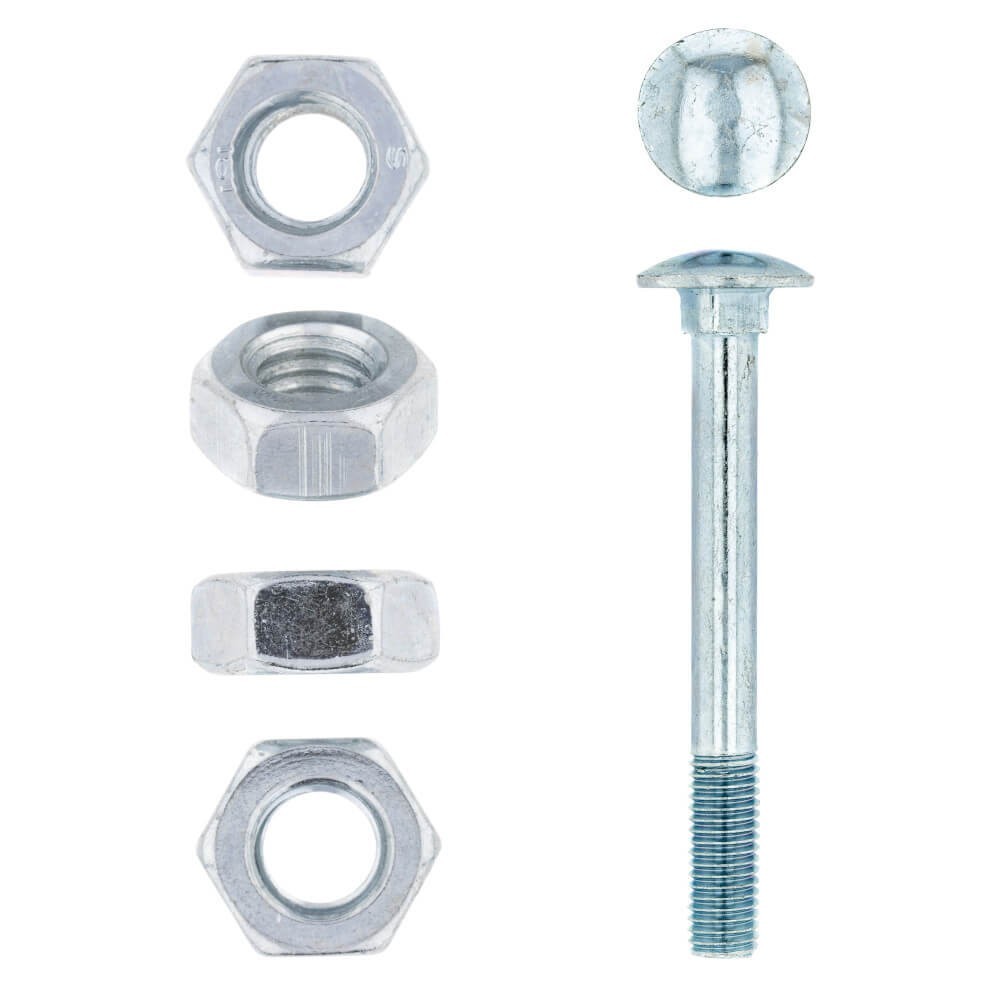 Eureka Cup Square Bolt & Nut Zinc Plated 10x90mm Quantity25, EUREKA