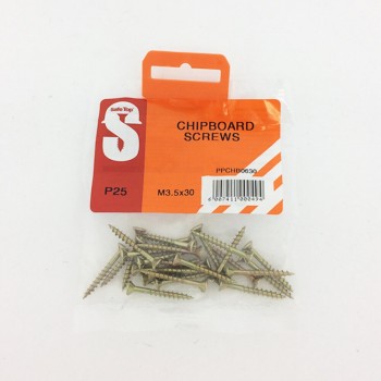 Pre Pack Chipboard Screws M3.5 X 30mm Quantity:25