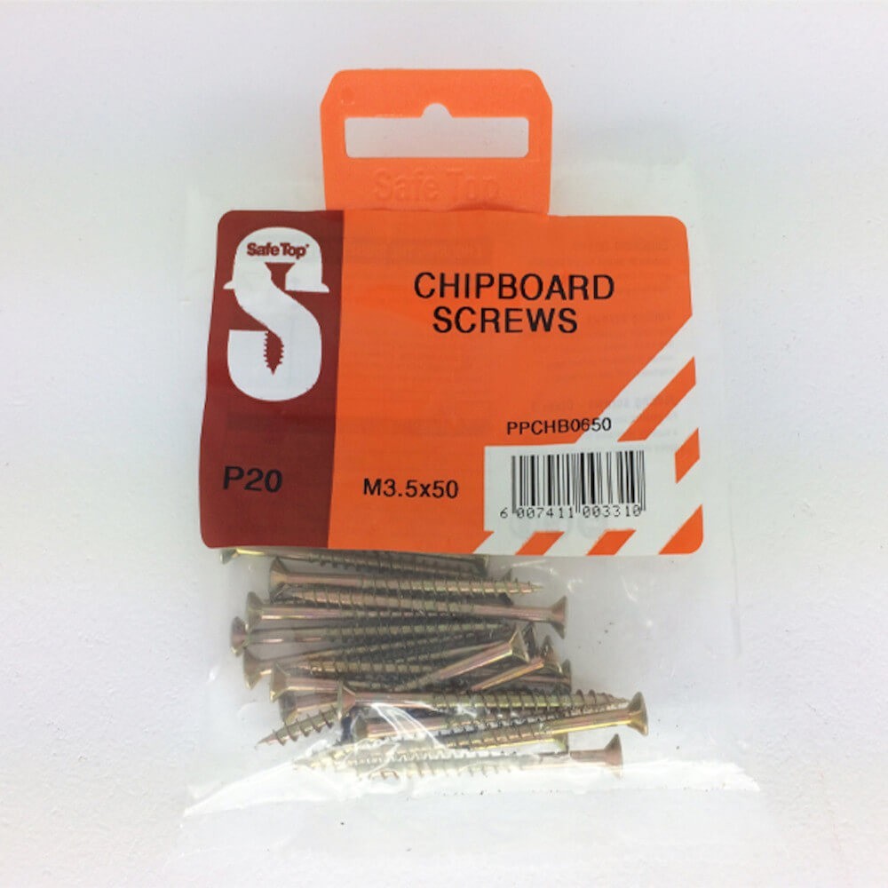 Pre Pack Chipboard Screws M3.5 X 50mm Quantity:20