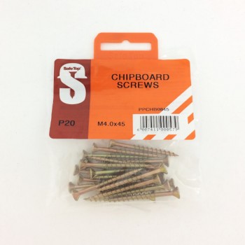 Pre Pack Chipboard Screws M4.0 X 45mm Quantity:25