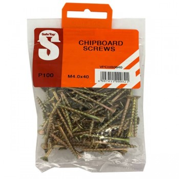 Value Pack Chipboard Screws M4.0 X 40mm Quantity:100