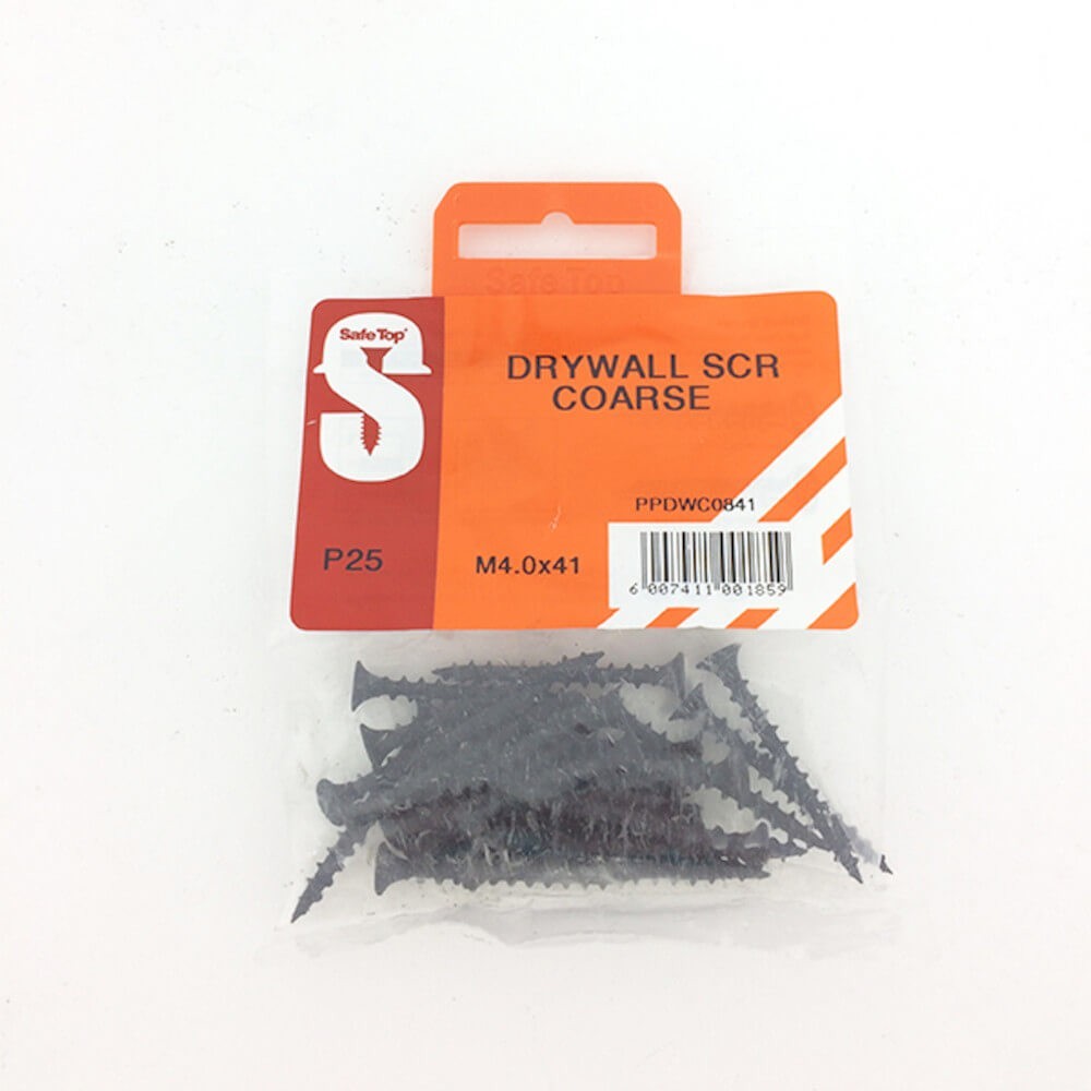 Pre Pack Drywall Screws Course M4.0 X 41mm Quantity:25