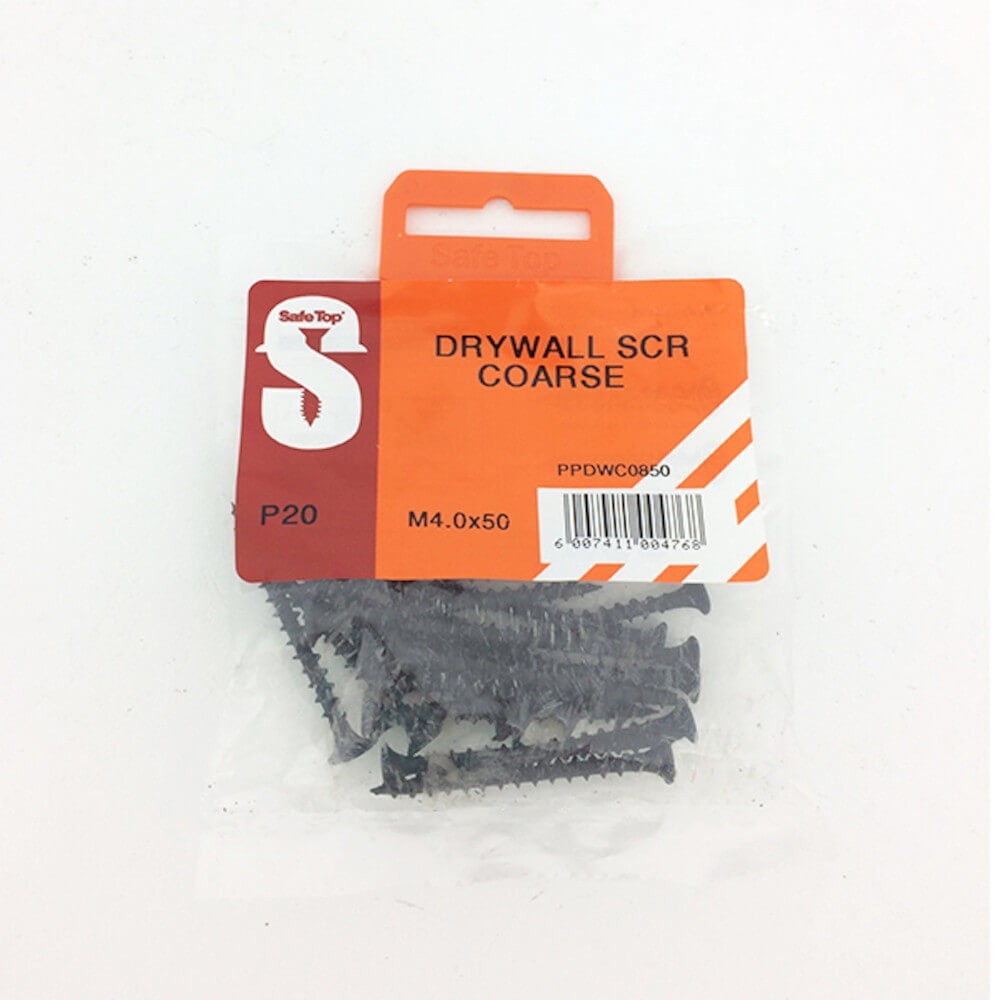 Pre Pack Drywall Screws Course M4.0 X 50mm Quantity:20