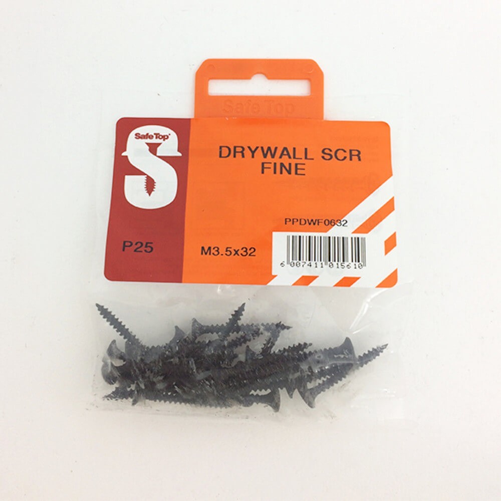 Pre Pack Drywall Screws Fine M3.5 X 32mm Quantity:25