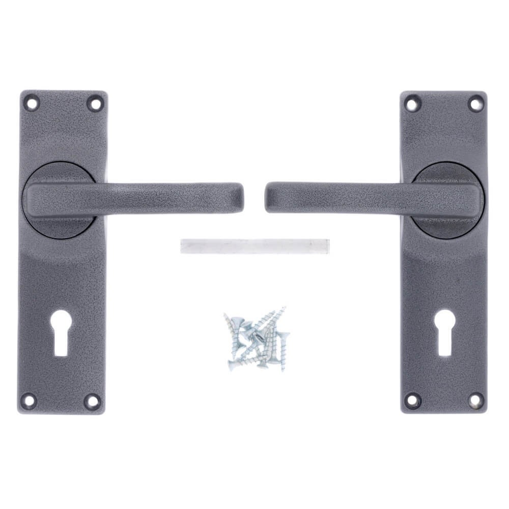 Fort Knox Aluminium 2Lever Handle Satin Chrome Textured, FORT KNOX