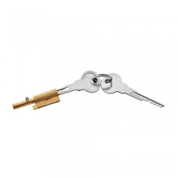 Keyhole Blocker, Solid Brass, 2 Keys