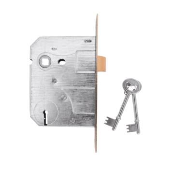 3 Lever Sabs Mortise Lock Insert Brass Plated