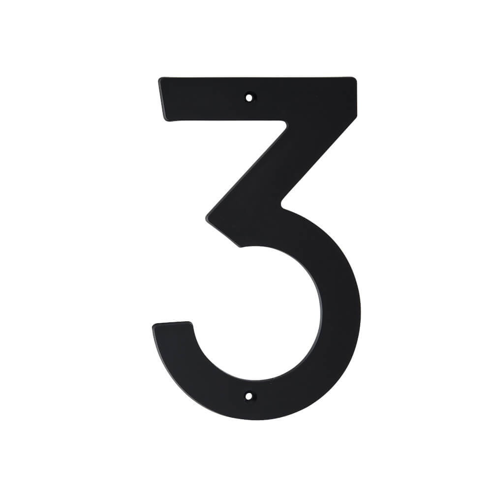 Black Plastic Number 200mm Nr 3