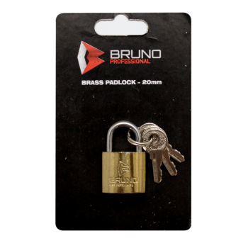 Brass Padlock 25mm Bruno Blister