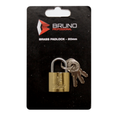 Brass Padlock 63mm Bruno Blister