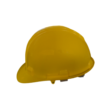 黄色工业安全帽打开通风