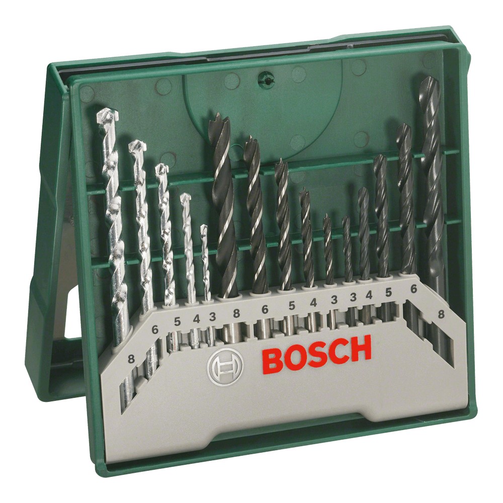 Bosch 15 Piece Mixed Drill Bit Set
