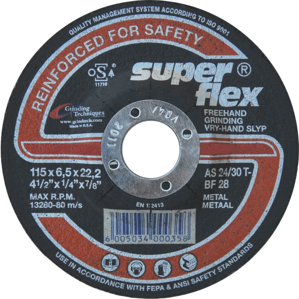 Grinding Disc 115 X 6.5mm, SUPERFLEX Cashbuild