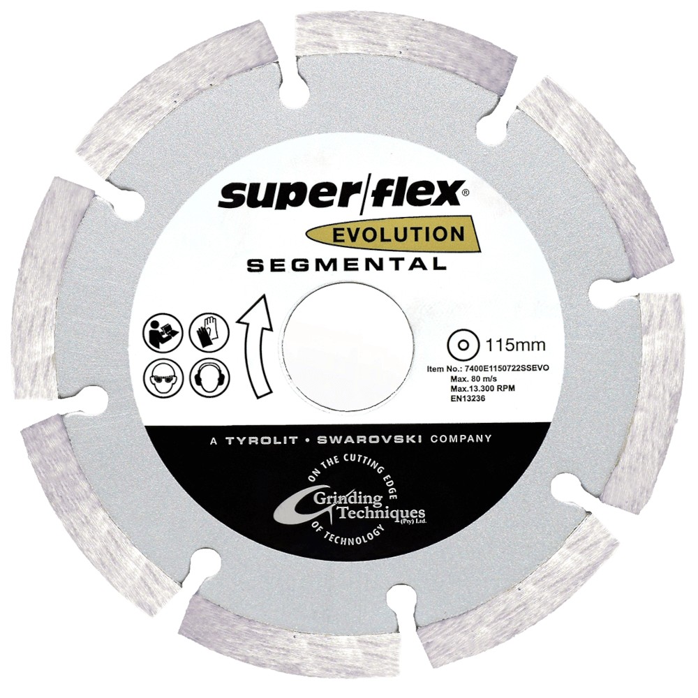 Superflex Evolution Segmented Diamond Blade 115 X 1.8mm