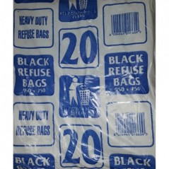 Refuse Bag Std Black Per 20 (950x750mm)