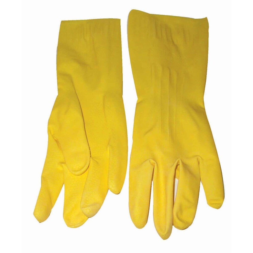 Gloves Latex Household Yellow 204mm, FRAGRAM Cashbuild
