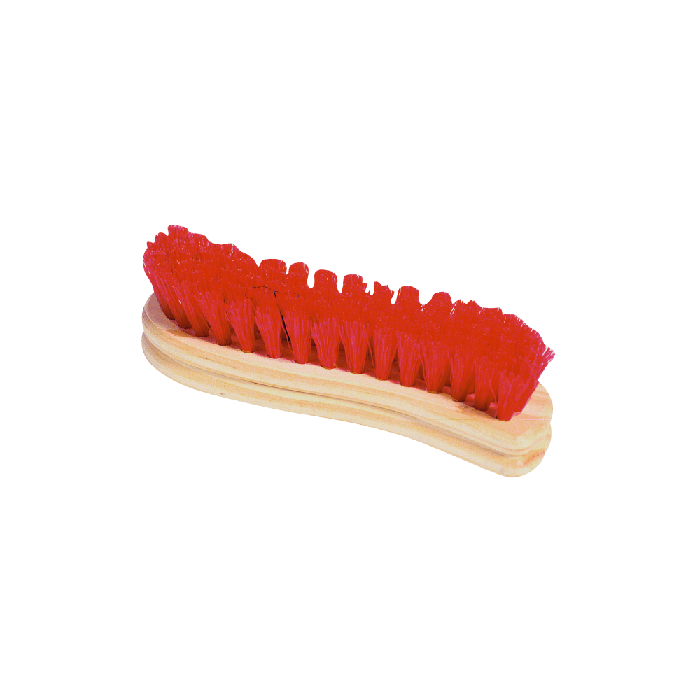 190mm Wooden Back 's' Shaped Scrubbing Brush