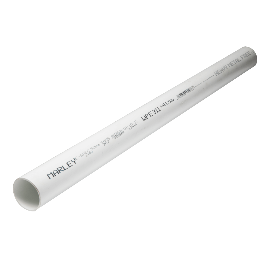 Soil & Vent Pipe 50mm X 2m E Spec, MARLEY Cashbuild