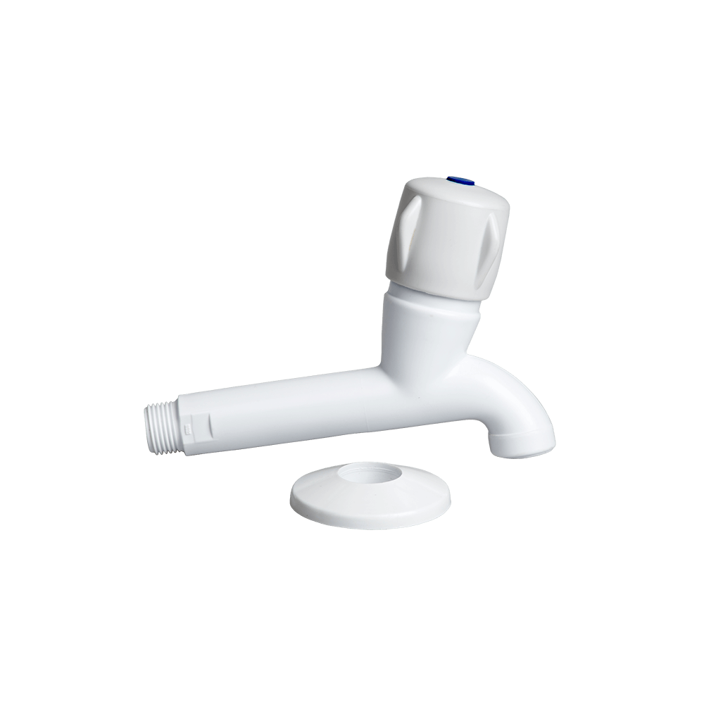 Plastic White Pillar Tap 15mm