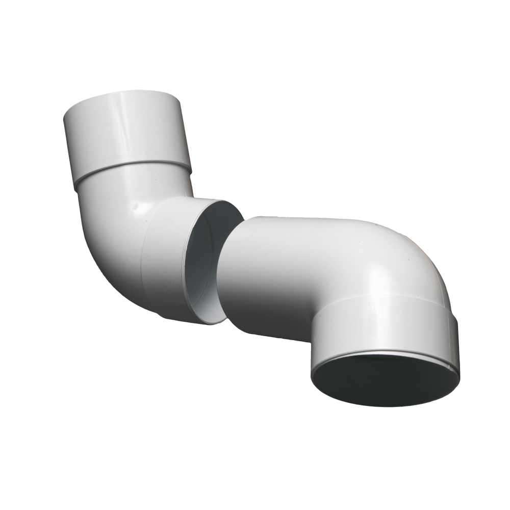 Gutter Round Offset Bend PVC, MACNIEL Cashbuild
