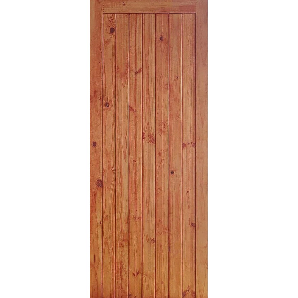 Door Pine Open Back Frame & Ledge Stained & Braced, HILLERMANN BROTHERS