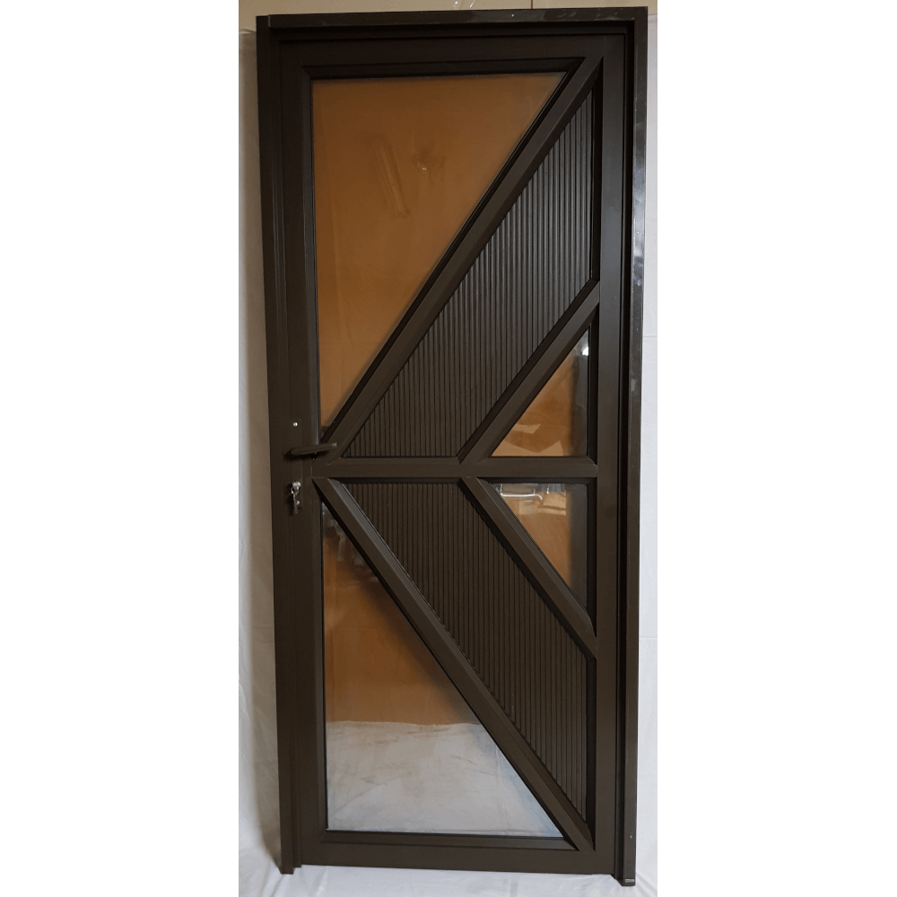 Door Aluminium Hinge 890x2090 Arrow Bronze, KHANYA Cashbuild