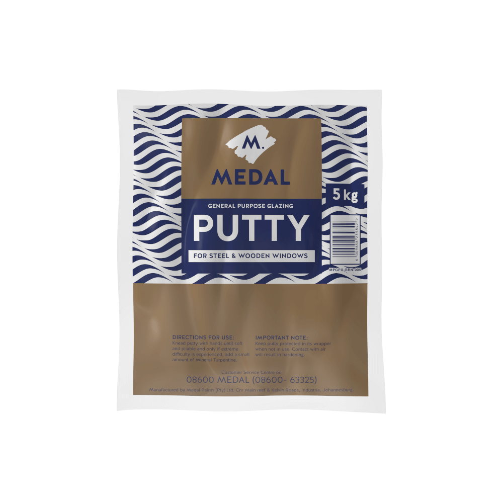 Glazing Putty 5 Kg, MEDAL PAINTS Cashbuild