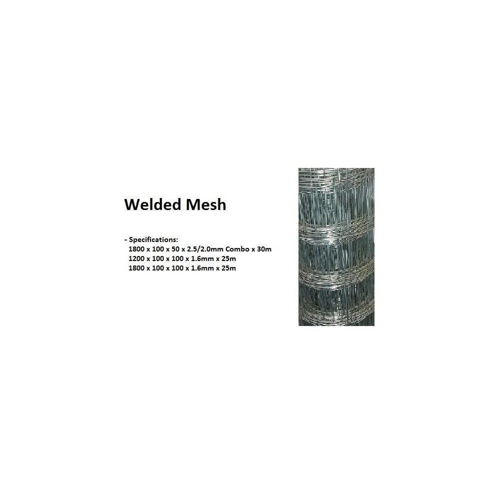 Welded Mesh 1.8m X 100mm X 50mm X 2/2.5mmx30m