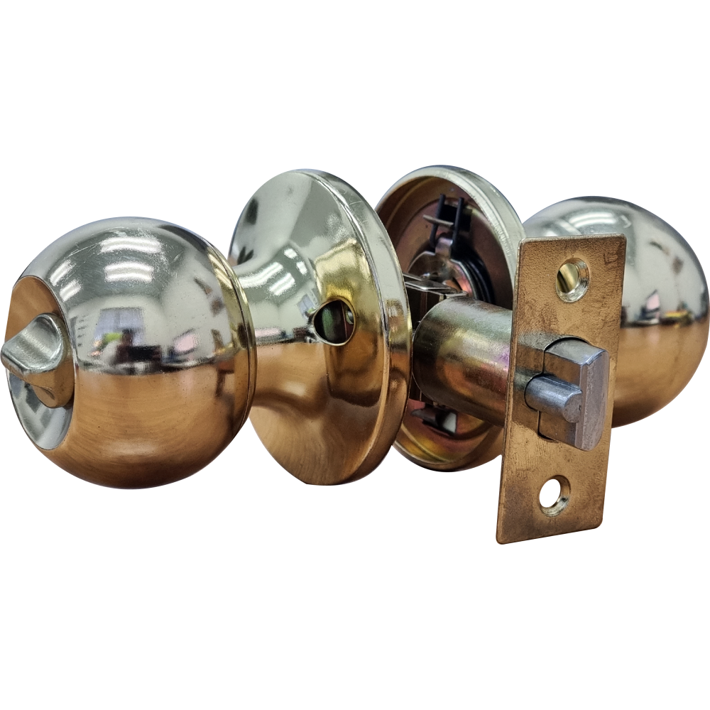 Cylindrical Lockset Brass Plated