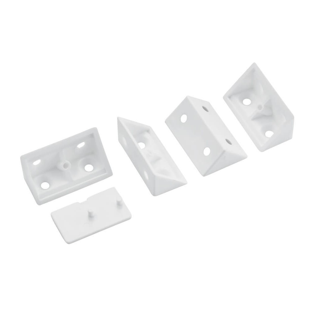 White Plastic Corner Blocks Quantity10, MACKIE Cashbuild