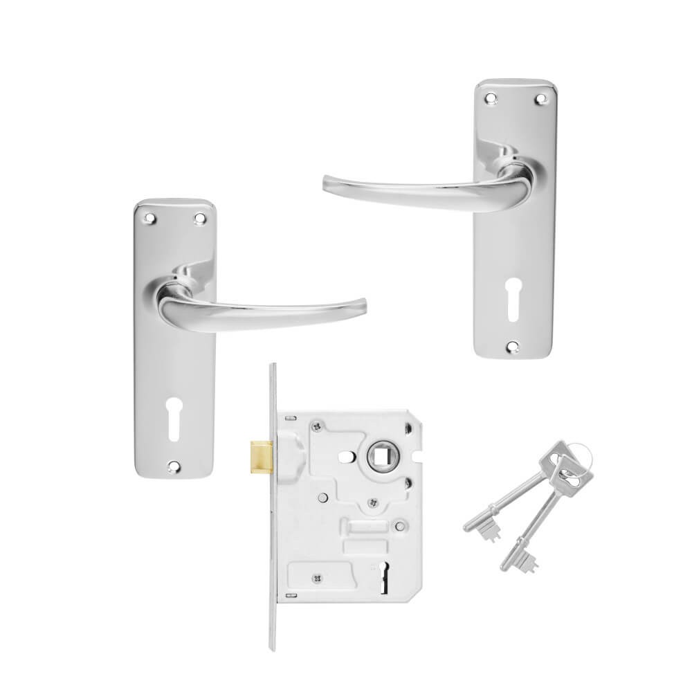 3 Lever Contractor Silver Sabs Mortise Lockset