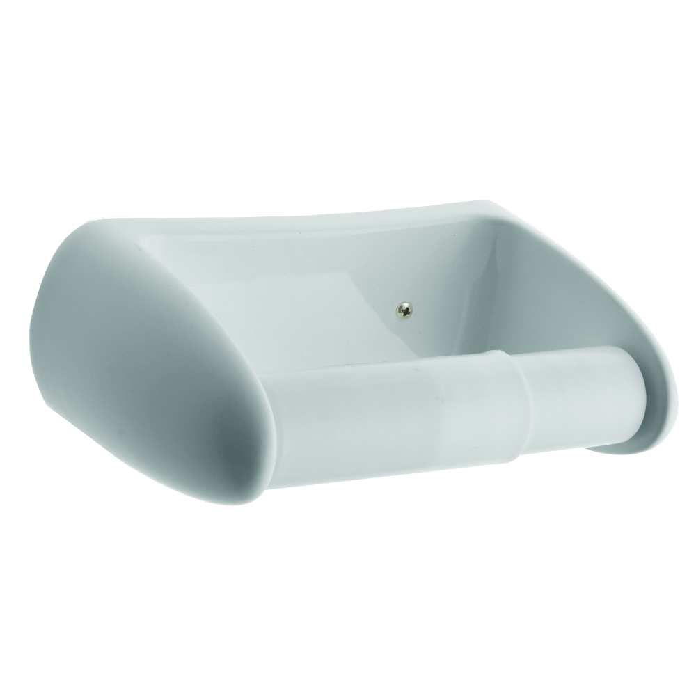 Bermuda Toilet Roll Holder White Stone