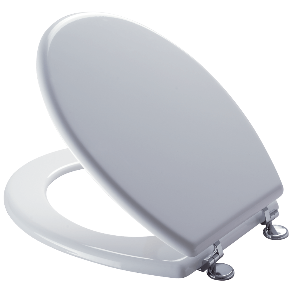Toilet Seat White MDF Chrome Plate Hinge, Cashbuild