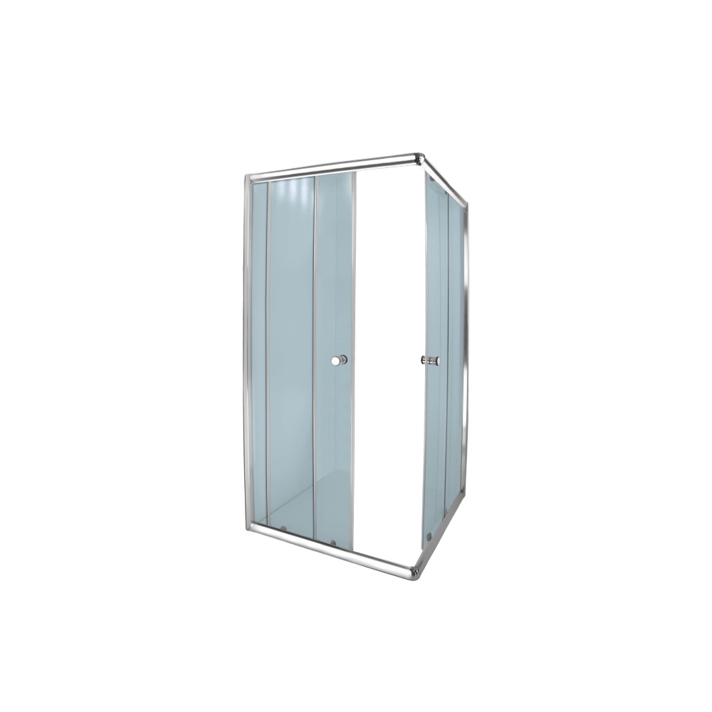 Aqua Lux Corner Entry Shower Door Chrome
