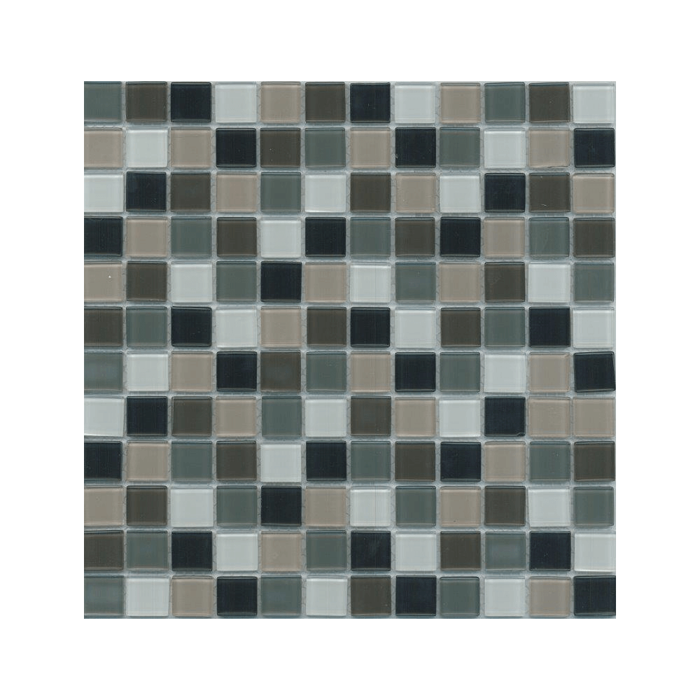 Mosaic Tile Glass Grey Mix 23x23mm