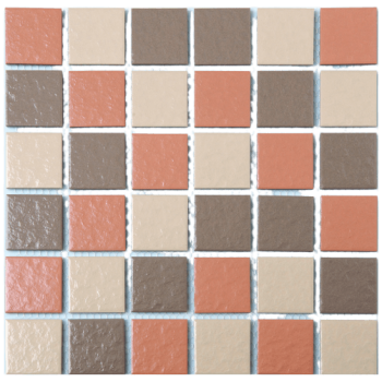 Mosaic Tile Porcelain Brown Mix 45x45mm